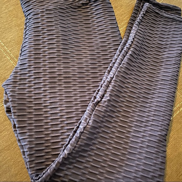 Navy Full Length Workout Leggings - Picture 4 of 4